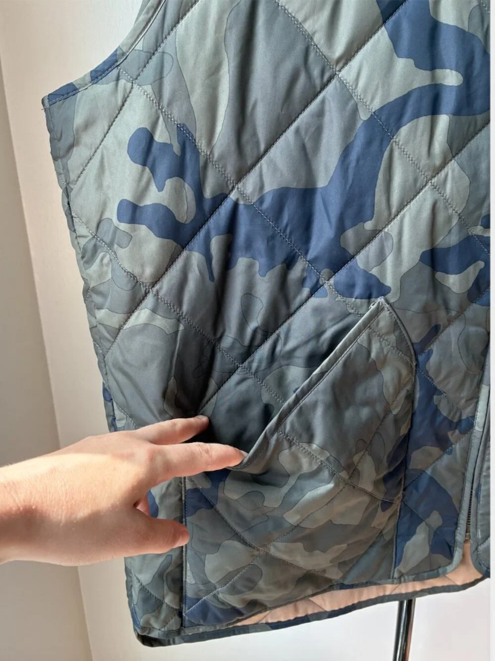 J. Crew Camo Quilted Vest - Size XL